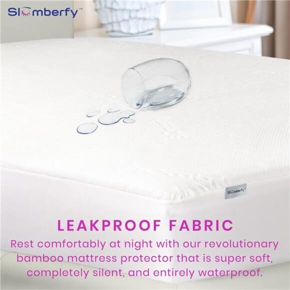 New Waterproof Mattress Protector | Hypoallergenic Bamboo Mattress - Picture 3 of 7